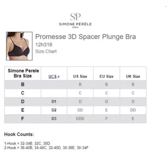 Simone Perele Bra 32B Promesse 3D Spacer Plunge 12H316 Petal Peach Nude Lace New - Picture 14 of 14